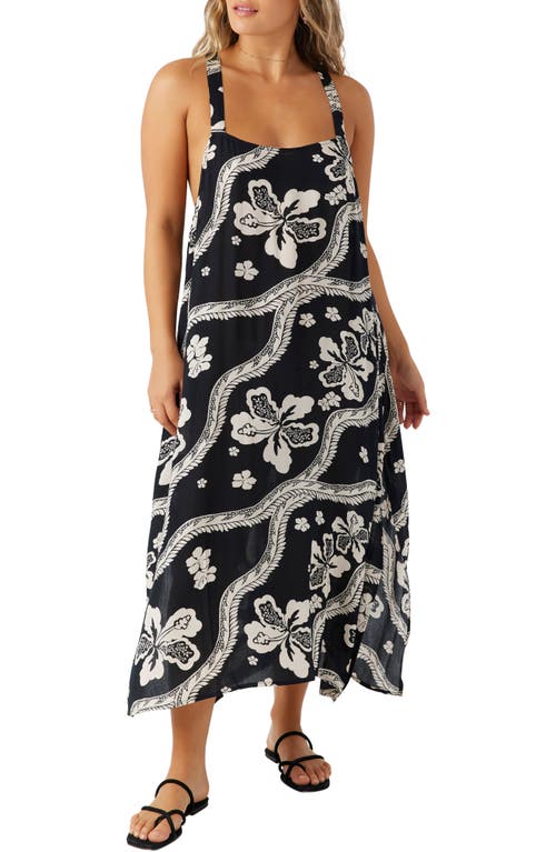 O'Neill Miranda Floral Cover-Up Dress in Black 