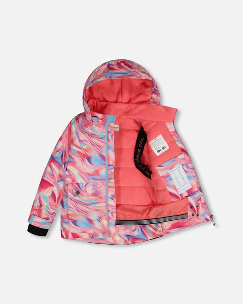 Shop Deux Par Deux Girl's Two Piece Snowsuit Air Blue Printed Marble