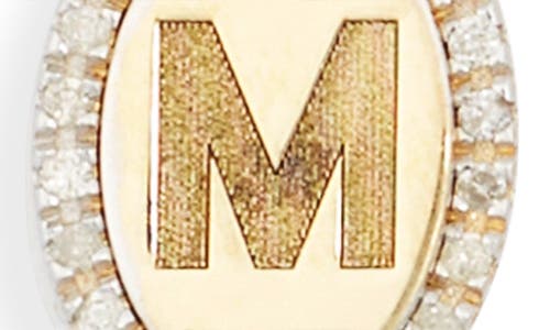 Meshmerise Diamond Initial Disc Bracelet In Yellow-m