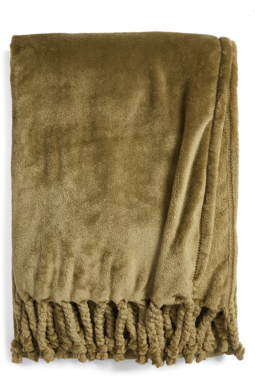 Shop Nordstrom Bliss Throw Blanket In Olive Sphagnum