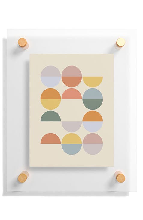 Pastel Geometric Shapes Floating Art Print