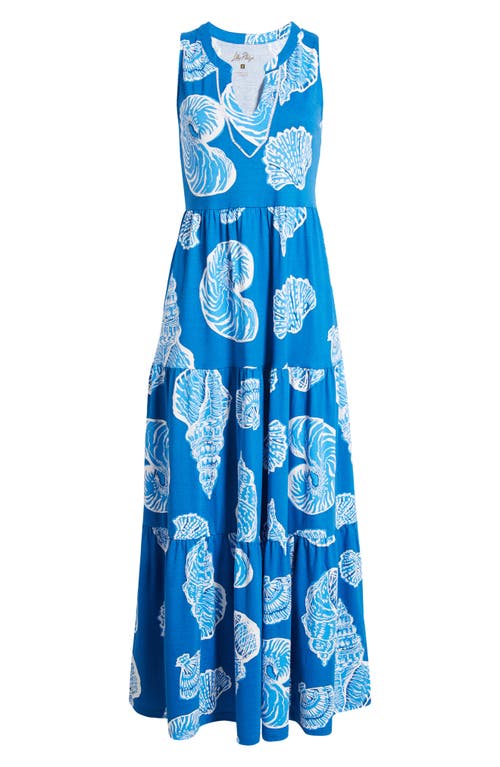 Lilly Pulitzer ® Sydnee Seashell Print Maxi Dress In Barton Blue Oversized