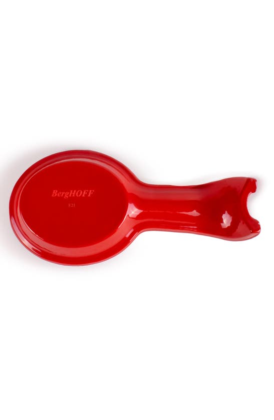 Berghoff Cast Iron Spoon Rest In Red