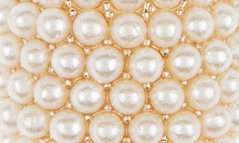 Eye Candy Los Angeles Pineapple Crystal & Imitation Pearl Drop Earrings In Gold