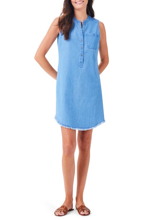 Shop Nic + Zoe Nic+zoe Drapey Denim Dress In Mid Wash