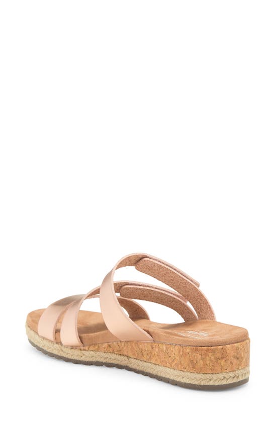 Shop Skechers X Martha Stewart Breezie Wedge Slide Sandal In Rose Gold
