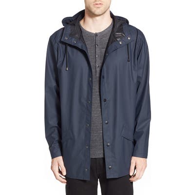 Rains Lightweight Hooded Rain Jacket, Blue