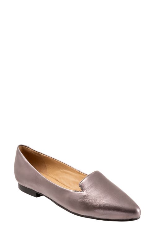 Trotters Harlowe Pointed Toe Loafer (Women) - Multiple Widths Available Pewter at Nordstrom,