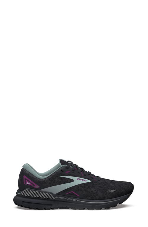 Shop Brooks Adrenaline Gts 23 Sneaker In Black/light Blue/purple