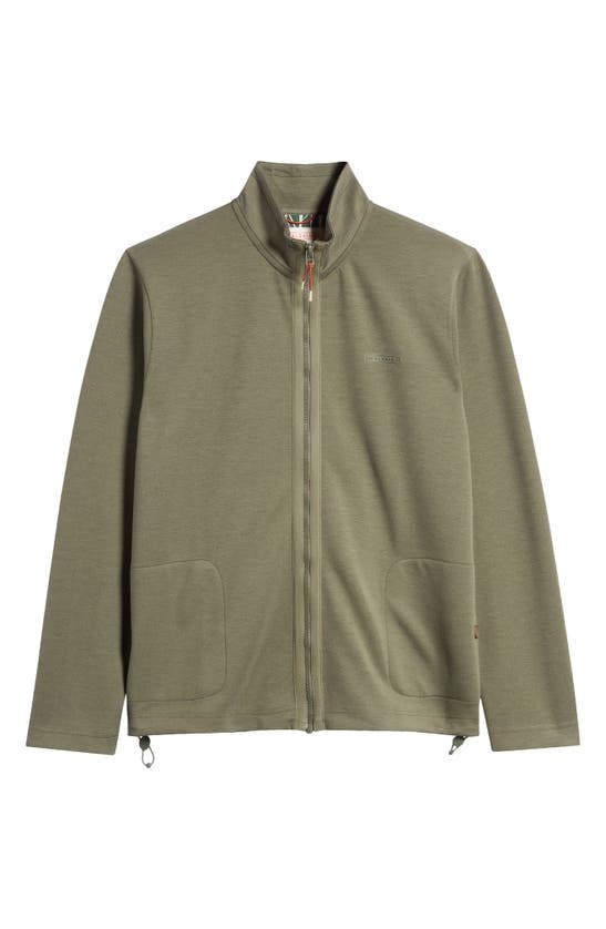 Shop Sealskinz Tibenham Knit Zip-up Jacket In Green