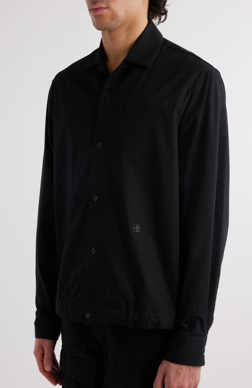 Shop Givenchy Button-up Overshirt In Black