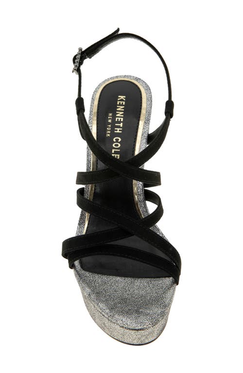 Shop Kenneth Cole New York Allen Platform Sandal In Black/pewter