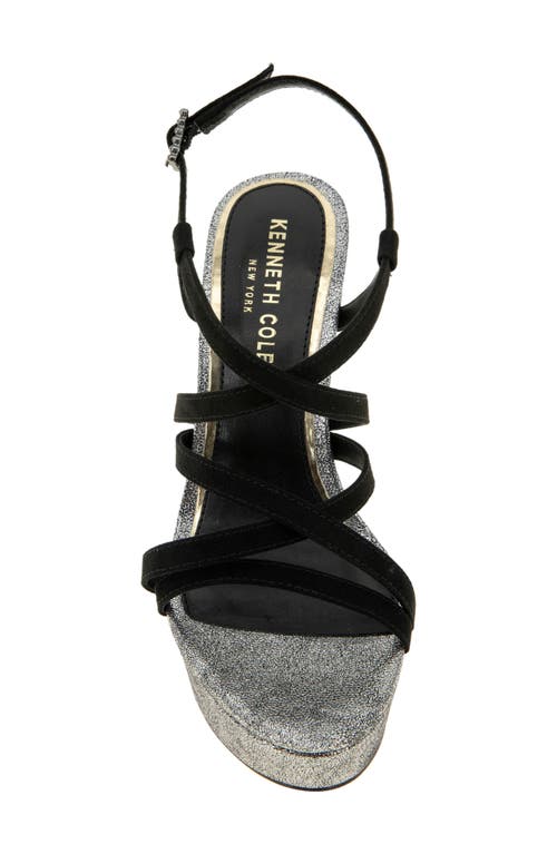 Kenneth Cole New York Allen Platform Sandal In Black/pewter