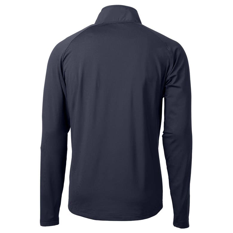 Shop Cutter & Buck Navy Tampa Bay Buccaneers Adapt Eco Knit Hybrid Recycled Quarter-zip Pullover Top