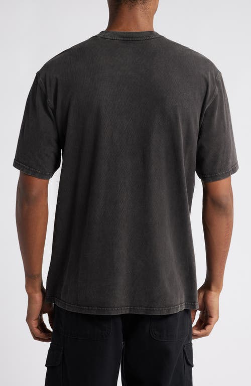Dickies Embroidered Logo T-shirt In Acid Wash Black