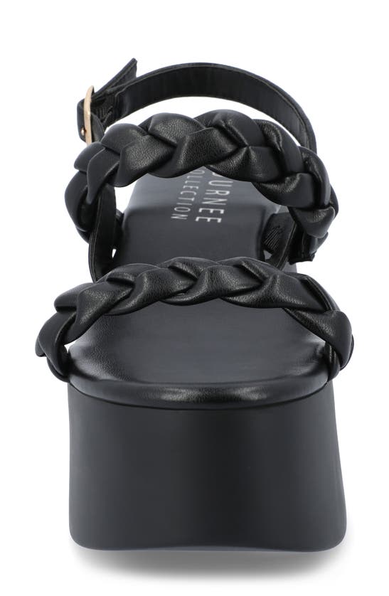 Journee Collection Zannah Braided Tru Comfort Platform Sandal In Black