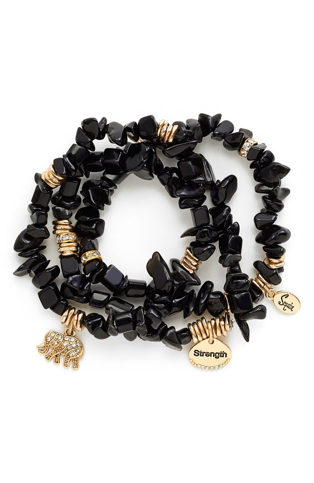 Sequin Stone Stretch Bracelets (Set of 3) Nordstrom