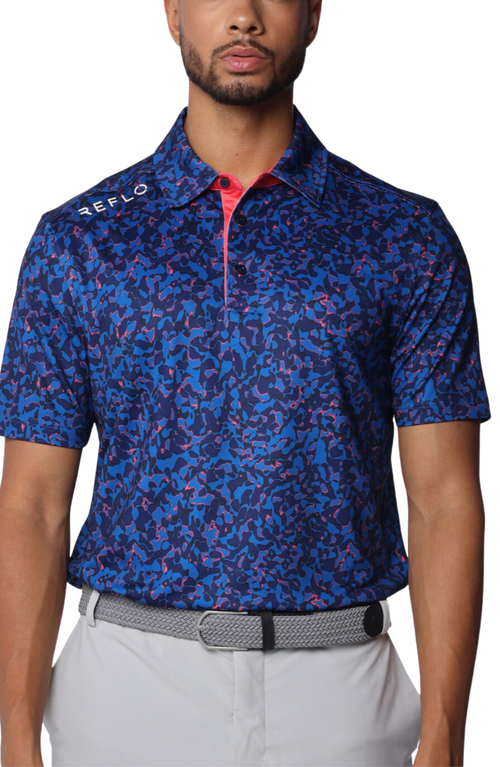 Reflo Tagus Performance Sustainable Polo In Deep Navy