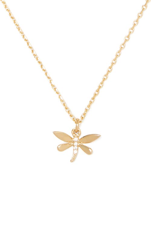 Kate Spade New York Delicate Dragonfly Pendant Necklace In Gold