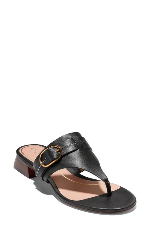 Cole Haan Gayle Flip Flop in Black Leather 