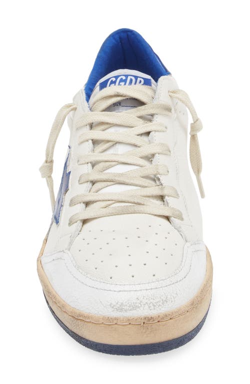 Shop Golden Goose Ball Star Low Top Sneaker In White/bluette