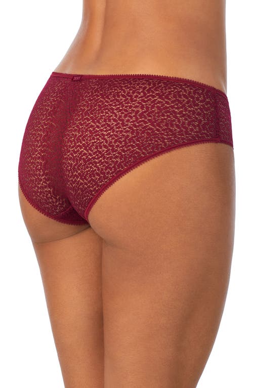 Shop Dkny Modern Lace Hipster Panties In Garnet