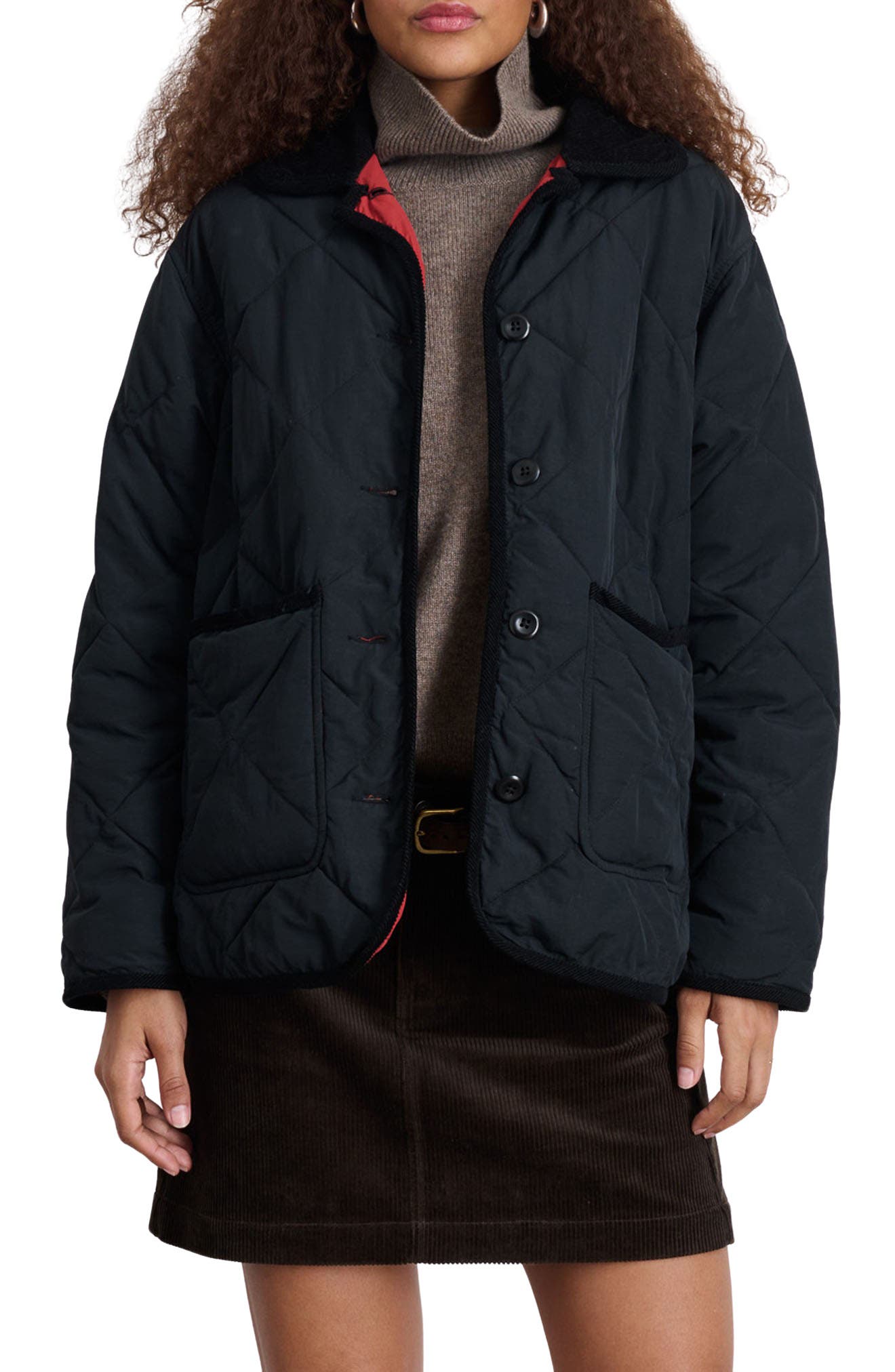 Alex Mill Quinn Quilted Nylon Jacket in Black Cover