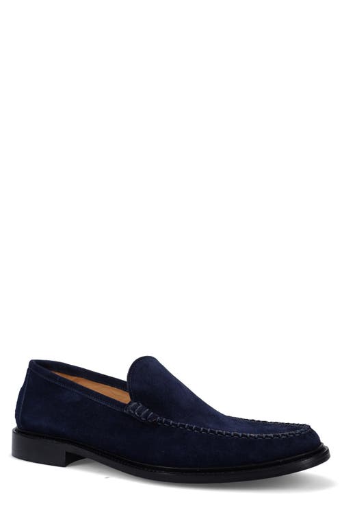 Henley Suede Loafer in Navy