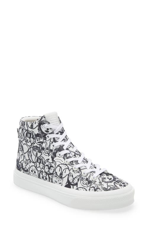 Givenchy x Chito City High Top Sneaker in White/Black