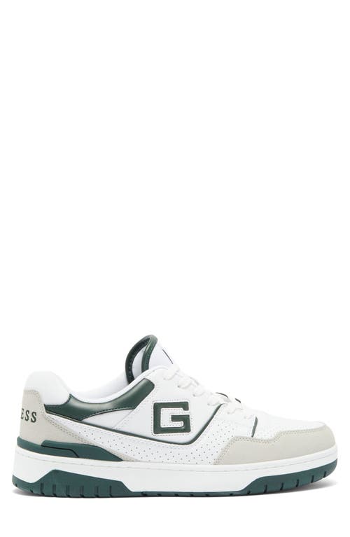 Shop Guess Narsi Sneaker In Light Grey/white/dark Green