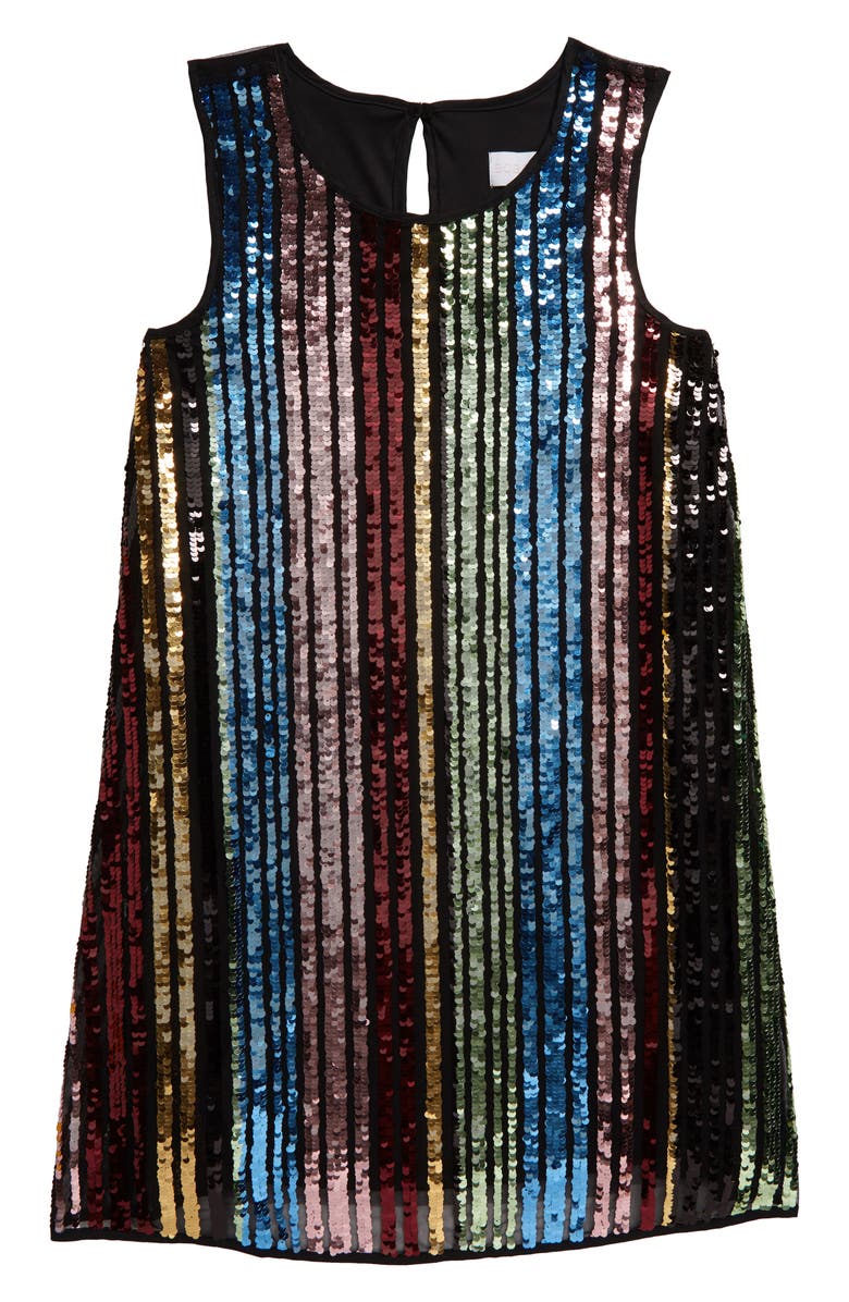 BCBG Sequin Stripe Dress (Big Girls) | Nordstrom