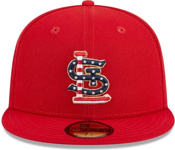 New Era St Louis Cardinals Red 2023 4th of July 59FIFTY Fitted Hat, Red, POLYESTER, Size 7 5/8, Rally House