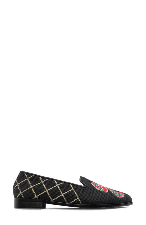 Shop Bypaige Needlepoint Loafer In Black Multi