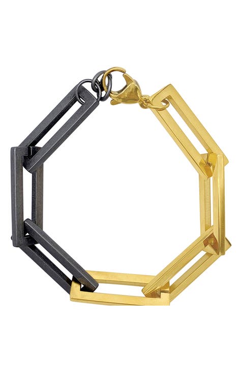 Two-Tone Link Chain Bracelet