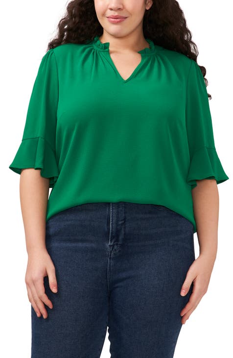 Buy PlusS Women Green Solid Top - Tops for Women 2465015