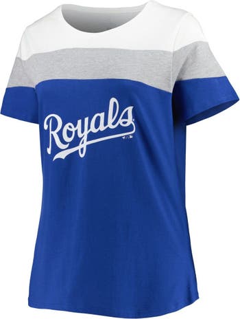 Women's Fanatics Branded Royal Kansas City Royals Core Team Lockup Long  Sleeve V-Neck T-Shirt