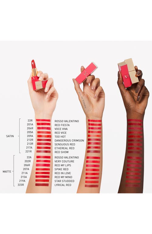 Shop Valentino Rosso  Refillable Lipstick Refill In 22r/satin