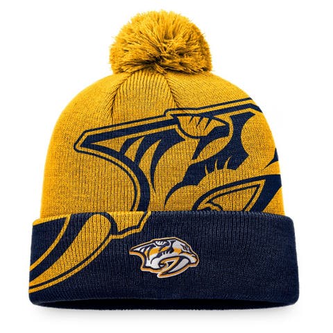 Los Angeles Rams Fanatics Branded Block Party Cuffed Knit Hat with Pom -  Royal/Gold