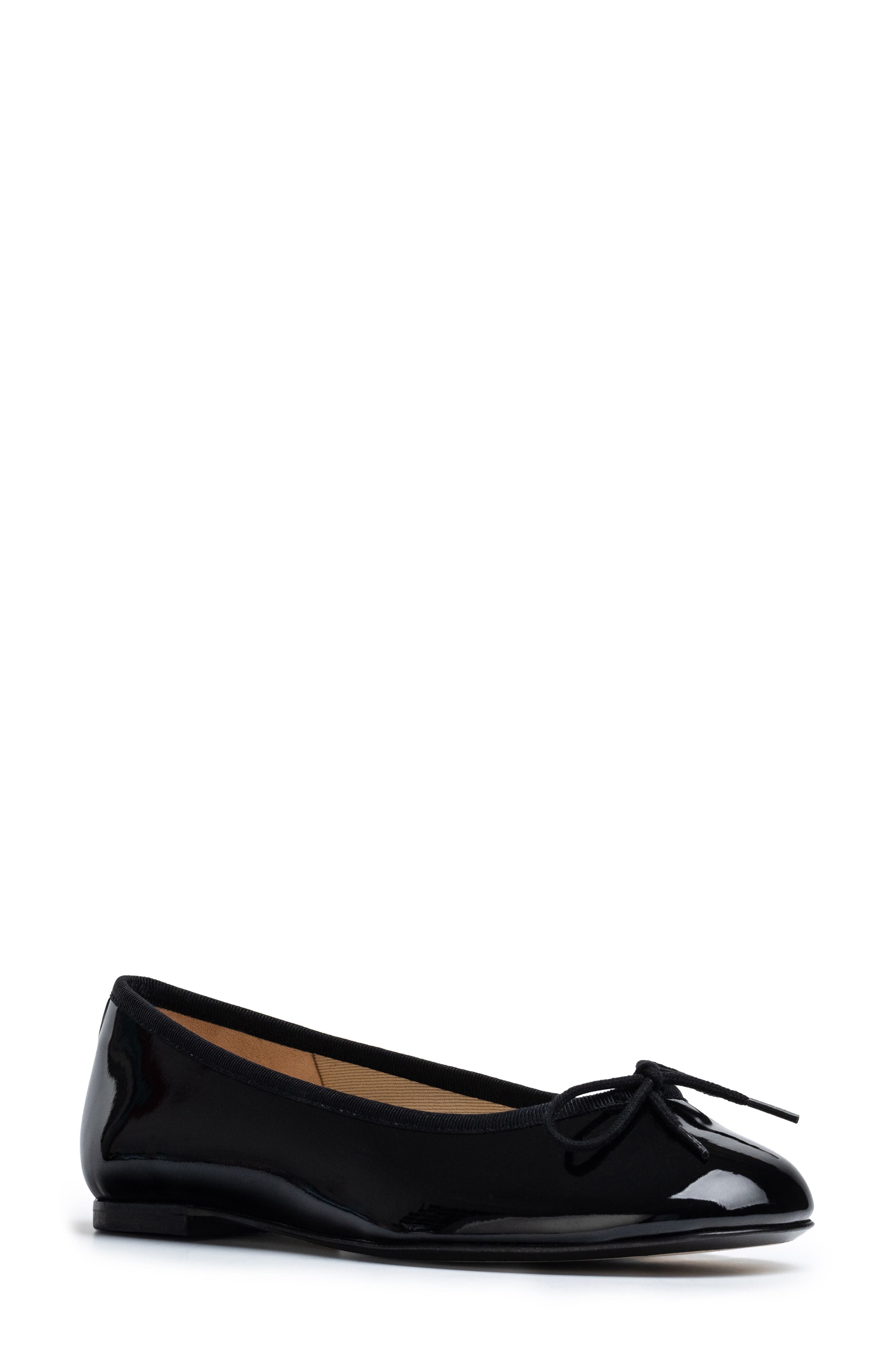 black suede ballerina shoes