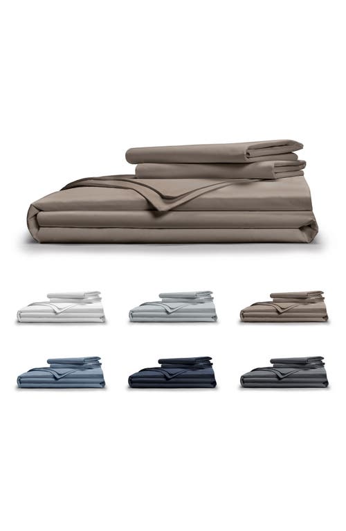 Pillow Guy Classic Cool Crisp Cotton Duvet Set In Sandy Taupe