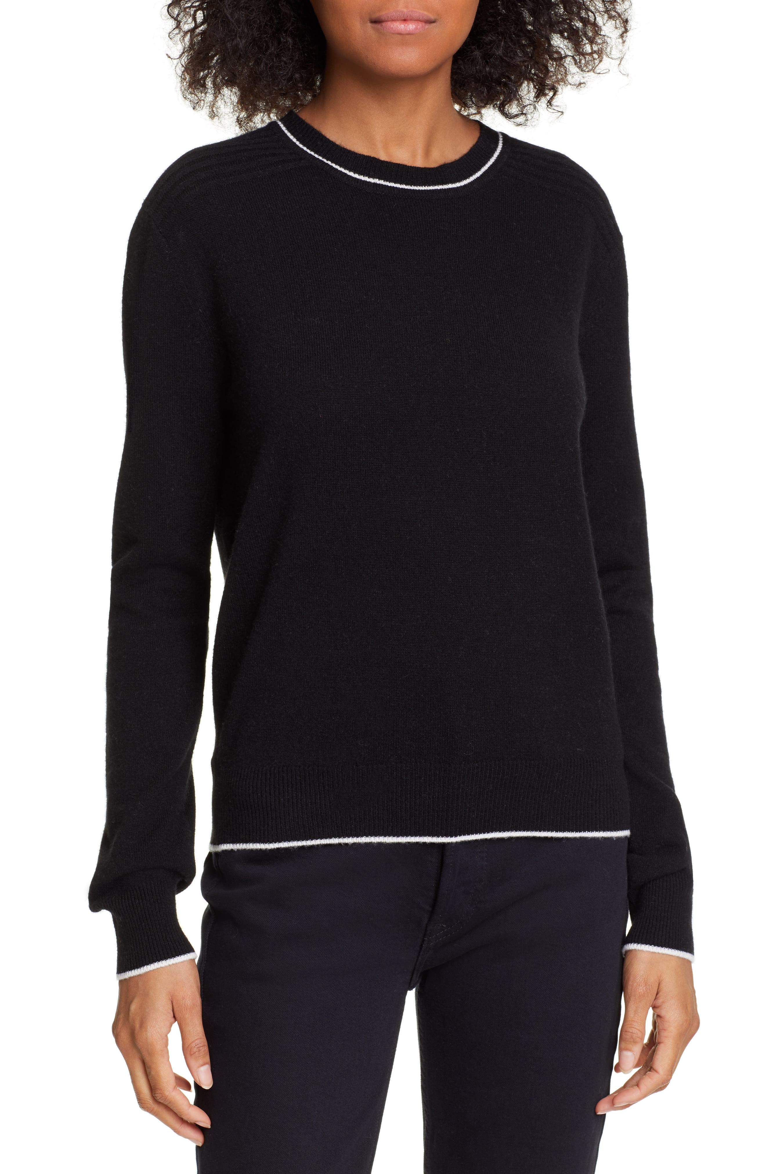 La Ligne Neat Wool & Cashmere Sweater, Black