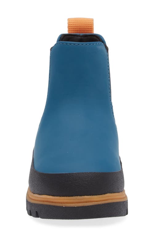 Shop Native Shoes Kids' Kensington Water Resistant Chelsea Boot In Blue/black/orange