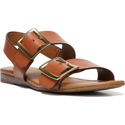 Sarto By Franco Sarto Gannon Slingback Buckle Sandal- Brown