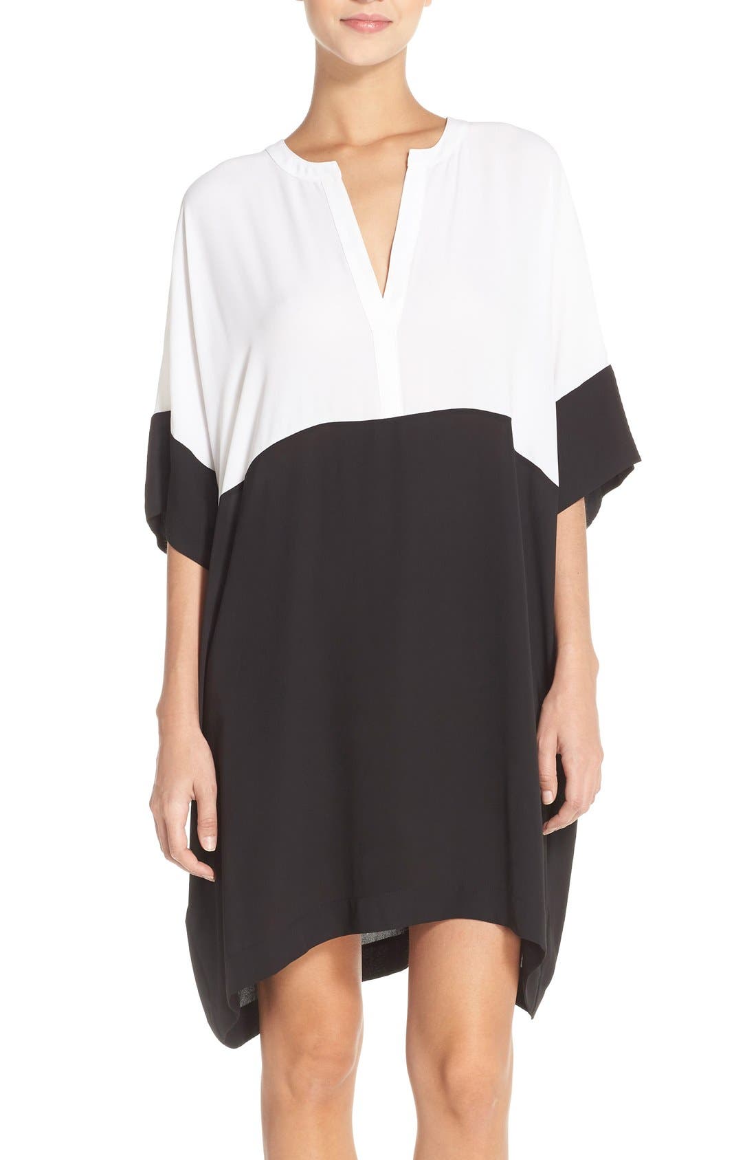 bcbgmaxazria colorblock shift dress