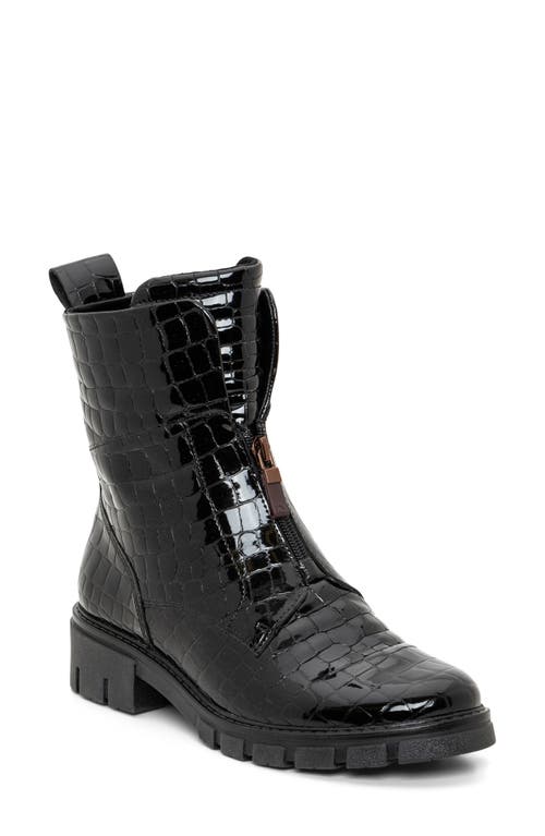 Ara Deon Zip Combat Boot In Black