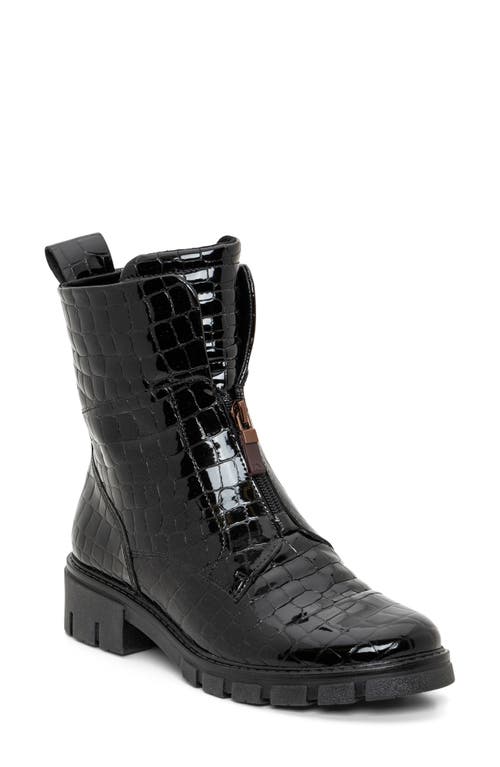 Shop Ara Deon Zip Combat Boot In Black