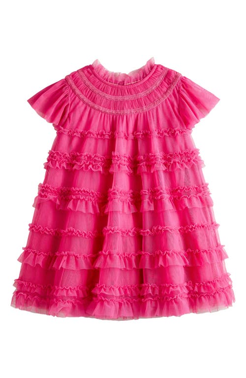 Mini Boden Kids' Tulle Tiered Dress in Sweet Pink