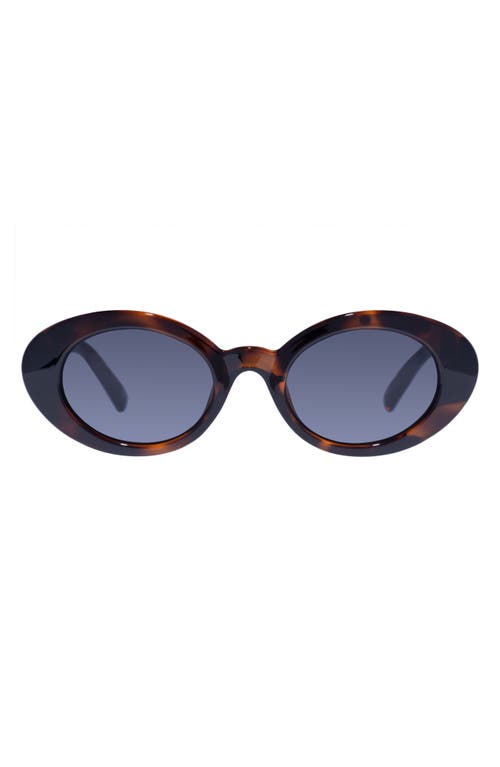 Nouveau Vie 50mm Oval Sunglasses in Dark Tort