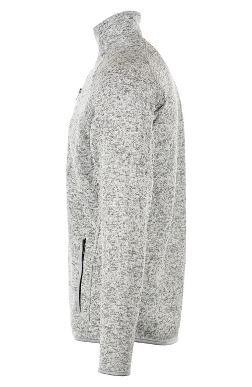 Burnside Knit Sweater Jacket In Heather Grey