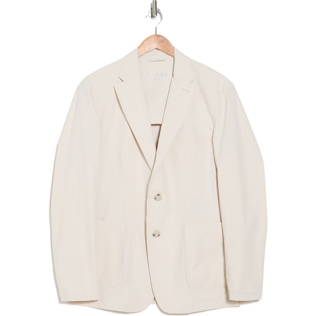 C-lab Nyc Performance Packable Solid Sport Coat In Stone